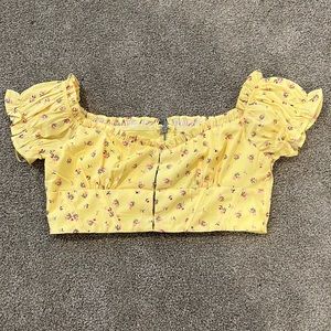 white fox boutique yellow floral sweet n simple bustier